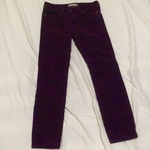 Banana Republic skinny Corduroy purple pants